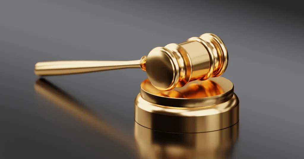 image of a gold gavel