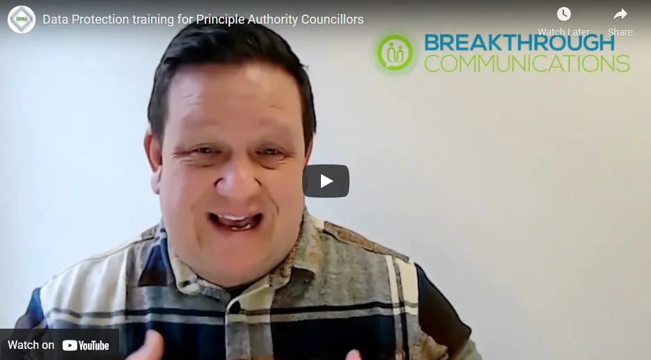 Data Protection Training for Principle Authority Councillors video