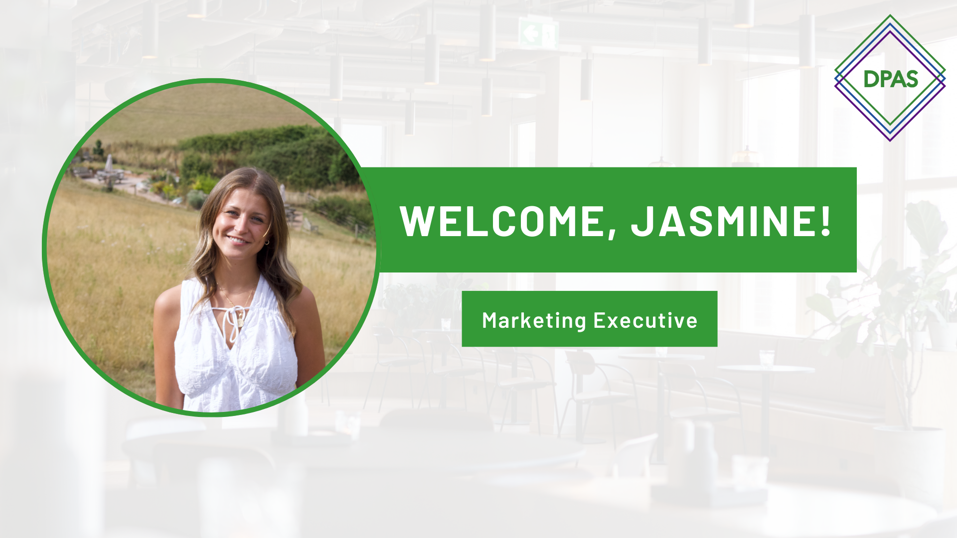 Welcome to the team graphic - Jasmine